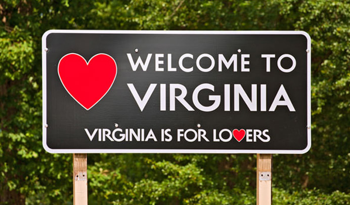 Panneau routier « Welcome to Virginia »